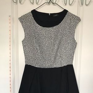 HEIN Black and White A- line dress